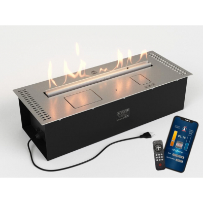 Автоматический биокамин Lux Fire Smart Flame 700 RC INOX